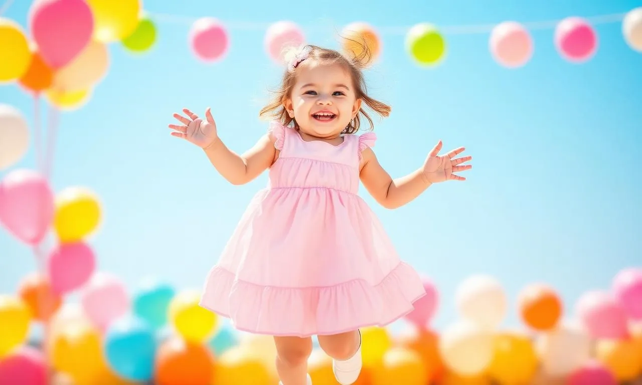 Cute toddler outfits for girls, joyful pink dress
