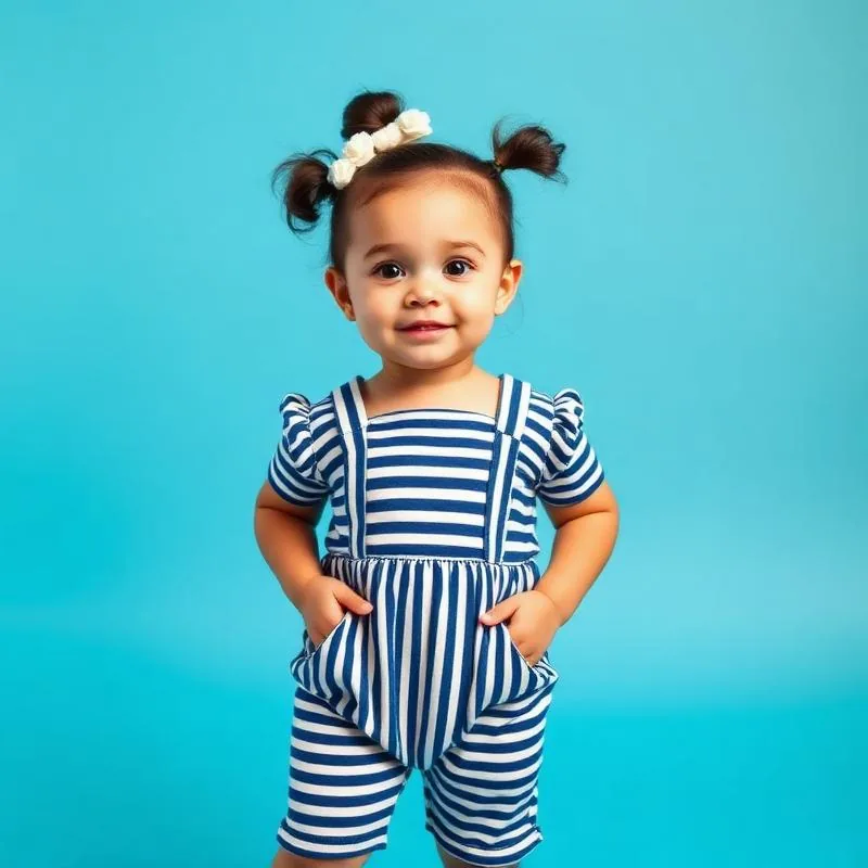 Stylish toddler clothes striped romper